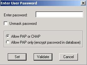 4. Enter the password for the user and click Set. 5. In the Users dialog box, click Save and you have created the user.