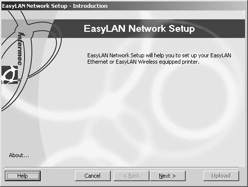 3 EasyLAN Network Setup is easy to use. Follow these guidelines: If you are prompted for a password, enter the current update password and click Next. The default is intermec in lowercase.