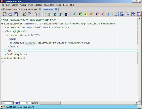 Markup Editor The built-in Markup Editor is a tag-aware text editor.