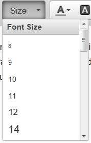 TIP: if wanting to use different size fonts consider using the Paragraph Format options.