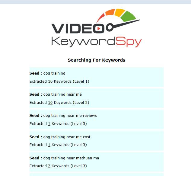 After entering your broad niche keyword you click on the button as illustrated in the screenshot above. The software will then start digging and crawling Google for keywords.
