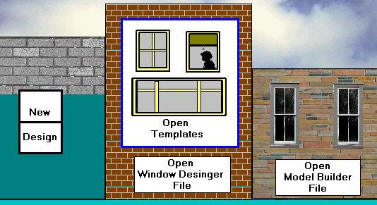 Window Designer Opening Screen: When you start Window Designer, you will see the Opening Screen.