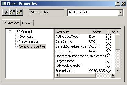 WinCC/Event Notifier Documentation 6.4 Configuration 3. Double-click the control.