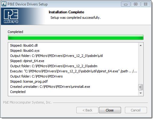 Installation Manual 24 PnE Device Drivers installation continues. 18.