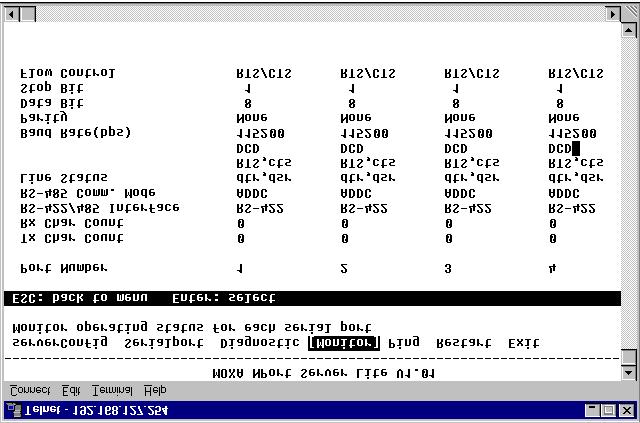 Telnet Console Monitor The Monitor function displays the following information: Ping Ping is a standard network testing