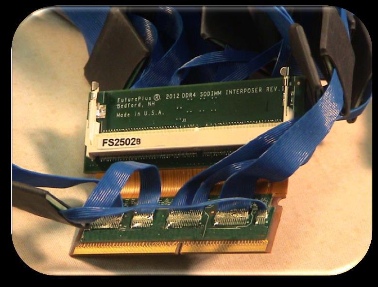 Direct connect to U4154B Low profile - Minimal loading FS2510: DDR4 DIMM interposer