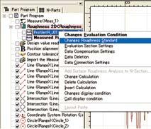 Editing measurement procedures The items displayed in the measurement procedure window can be directly