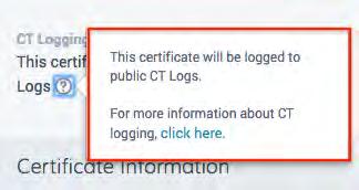 under Additional Certificate Options that allows them to keep an SSL/TLS certificate out of public