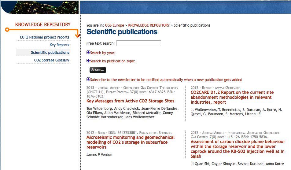 Figure 5 Free list of the scientific publication.