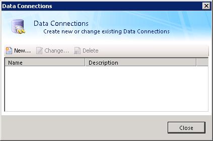 Setting Up a New Data Connection In the Data Connections section of the System Settings page there is a drop-down list containing integration packages that have previously been installed under