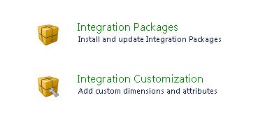 Integration Management In this pane, users can manage integration packages and customization.