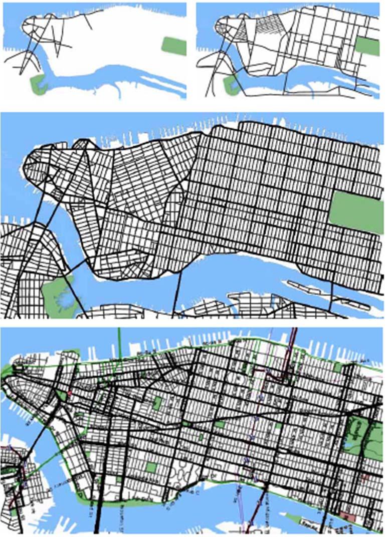 Procedural Modeling of Cities Approach Road network: Extended L systems considering global goals and local