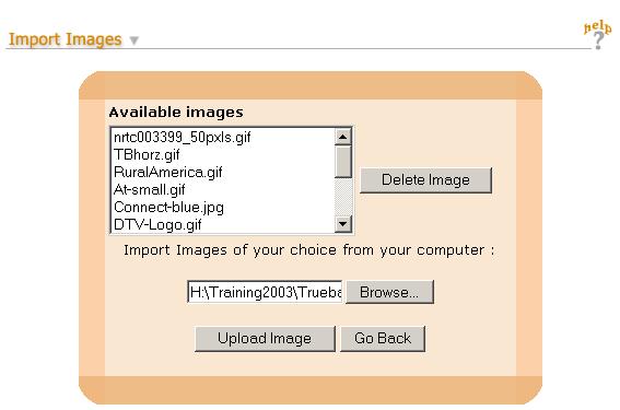 Module 4 Site Editor 5. Once uploaded, your image file will appear in the Available Images window.