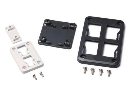 8 6 8 Accessories (Optional parts) M SERIES S U S PENS ION B R ACK ET ow to install Plastic wall mounting bracket. Easy attachment and removal. Large and small brackets are available.