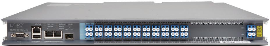 TCX1000 Specifications Physical Dimensions (W x H x D) TCX1000 Programmable ROADM: 17.6 x 1.76 x 23 in (44.70 x 4.47 x 58.42 cm) BTI7800 96-Channel Fixed Multiplexer: 17.24 x 3.46 x 11.02 in (43.