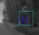 These searched regions are histogram-equalized before we apply inside them our original (and Valeo-patented) rectangledetection developed for American speed-limit rectangular signs detection (see [5]