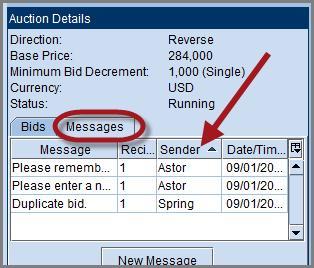 Review the message and click OK to return to the Auction Monitor. 2.
