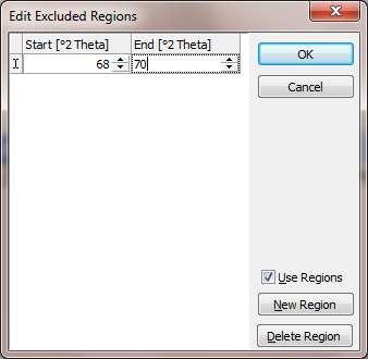 menu Analysis > Rietveld > Edit Excluded Regions Click New Region type 68 for start