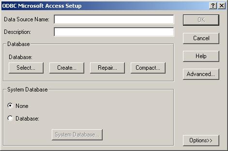 Managing AppXtender Data Sources 3. From the list of drivers, select Microsoft Access Driver. Click Finish. The ODBC Microsoft Access Setup dialog box appears.