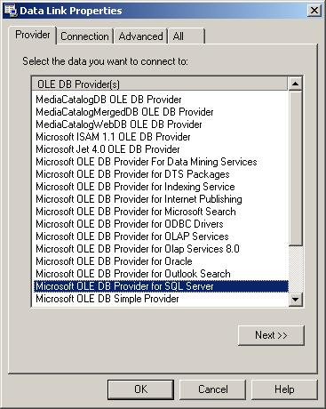 Managing AppXtender Data Sources Linking to an SQL Server Database To create a connection to an SQL Server database: 1.