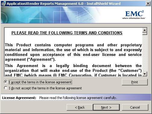 Installing ApplicationXtender Reports Management Figure 13 AppXtender Reports Mgmt Setup - License Agreement Page 6.
