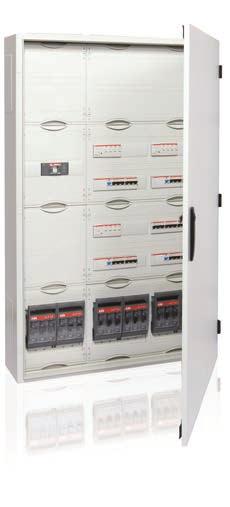For meter cabinets, wall-mounting and floor-standing cabinets 3 device rows and more: N/PE