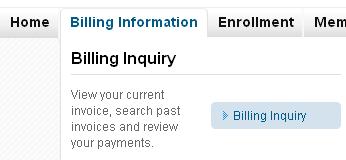 CURRENT INVOICE DOWNLOAD: 2. On the right under Invoices and Receipts, click on View Current Invoice. 3.