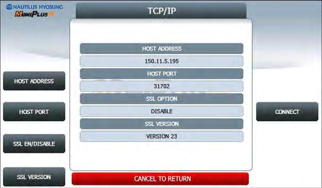 5. Operator Function 5.6.4.1 TCP/IP The TCP/IP has the function of testing the TCP/IP for any errors.