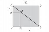 Triangle ABC has sides with lengths of 3, 6 and 8.