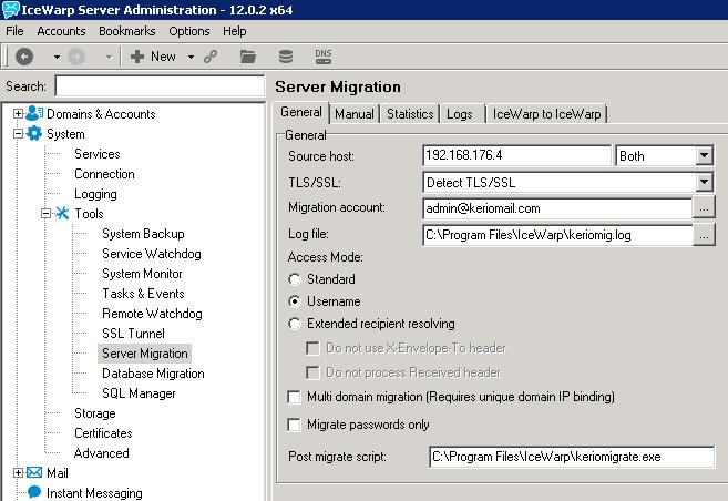 Kerio Migration Guide 10 e) This is a fully automatic migration each user is