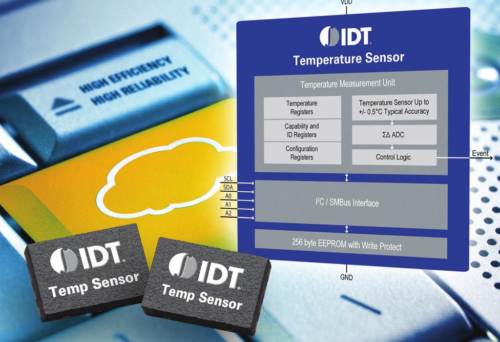 TEMPERATURE SENSORS IDT provides digital temperature sensor products designed to target applications demanding the highest level of temperature readout.