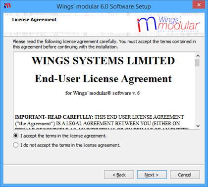16 Installation Guide License agreement The following screen is the License Agreement window.