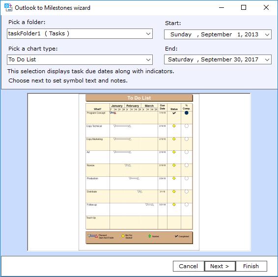Working with Microsoft Outlook Outlook Import/Export A new Outlook to Milestones wizard makes it easy to import from Microsoft Outlook.