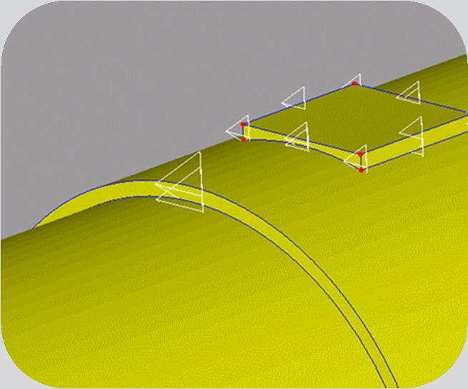 specified on curves and surfaces Mesh