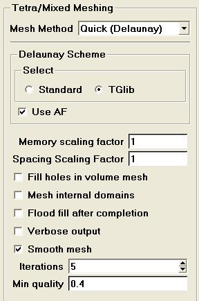 Memory Scaling Factor: To allocate more memory than originally Spacing Scaling Factor: Growth ratio from surface (1 1.