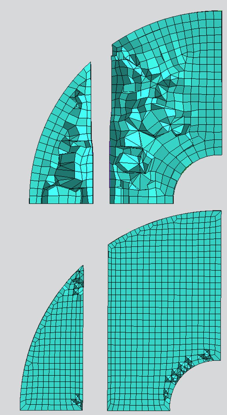 Hexa-Dominant Mesh Types Continued Uses existing quad mesh Good