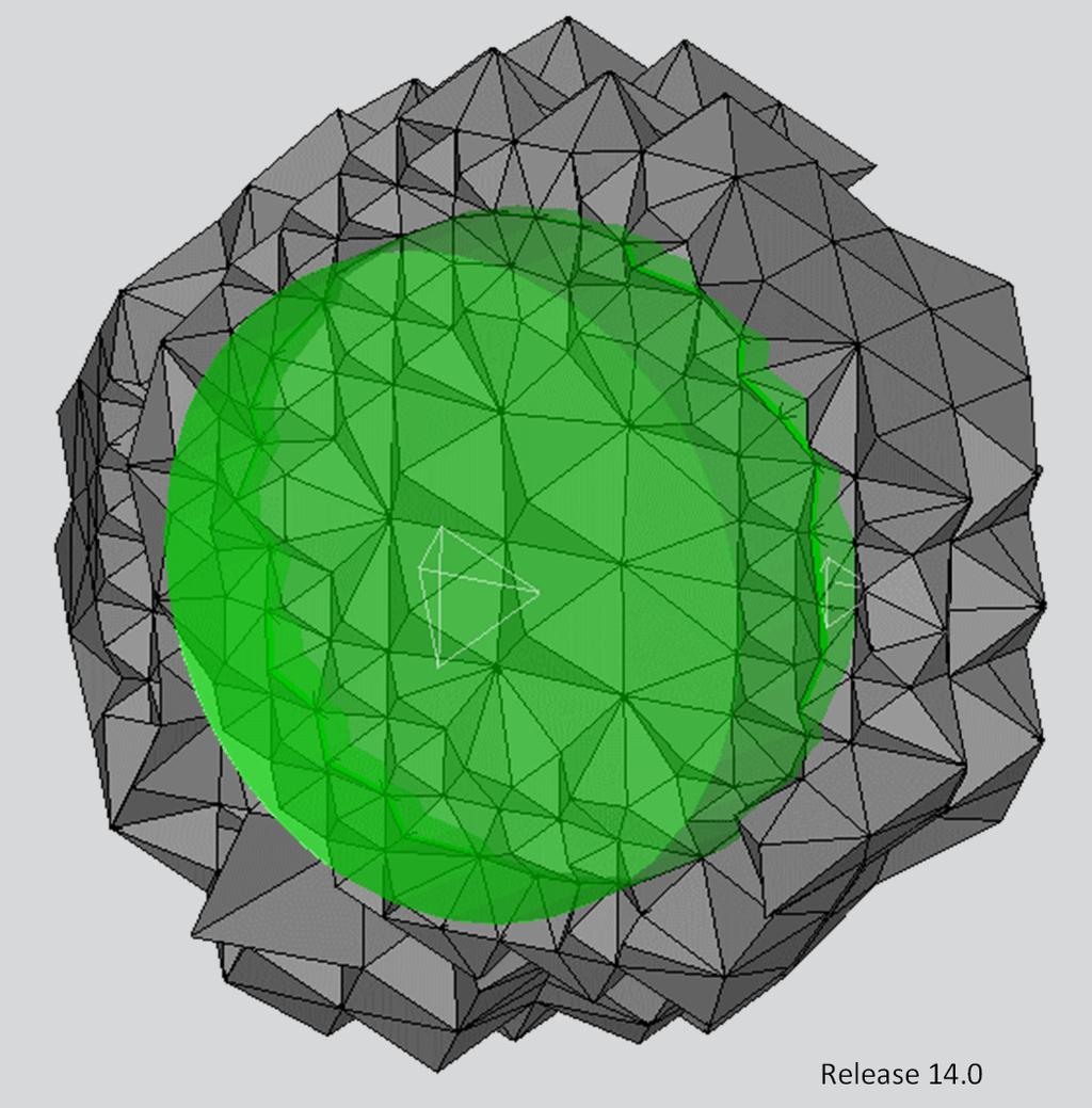 saved in the tetin file The Octree process creates an initial mesh of Maximum size elements which fills a