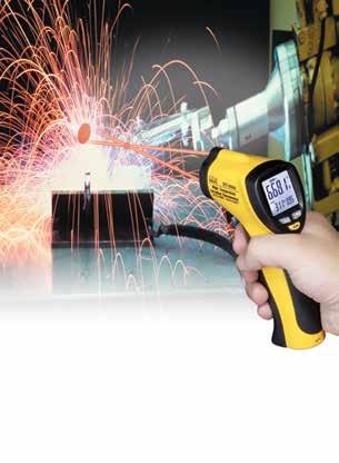 Fire inspectors, Plastic molding, Asphalt, Marine and Screen Printing, Measure ink and dryer temperature, Diesel and Fleet maintenance. Targeting objects are easy with the bright laser beam.