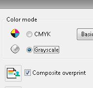 This unique Fiery feature works when printing in grayscale mode with Composite Overprint enabled and works for both CPSI and APPE