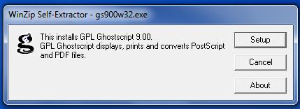 1.1.6 A window Installing Ghostscript 9.00 will automatically appear on desktop.