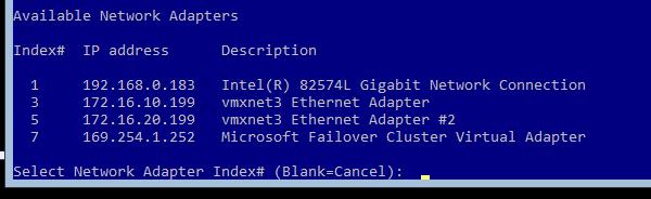 4. To change the name and set the static IP for Heartbeat/Sync channel, type the next command in the PowerShell console: Get-NetAdapter Ethernet2 Rename-NetAdapter NewName Sync