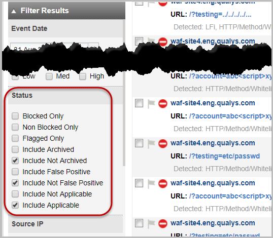 Improved status filters The default filters enabled for status are now explicitly displayed as checked on the UI. Previous these were being used, but were not displayed as checked on the UI.