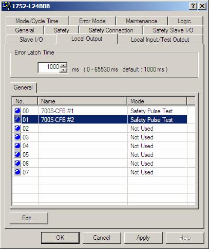 18 Test Output Configuration The following steps explain how to set up each output. When completed, your screen should be similar to the screen below. 1.