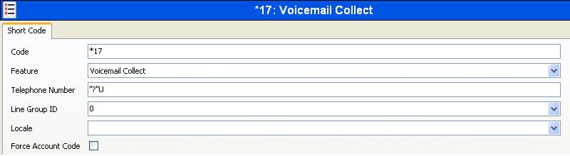 5.6. Verify the Voicemail Collect Short Code As part of the i62 Handset configuration the Voicemail access number is required.