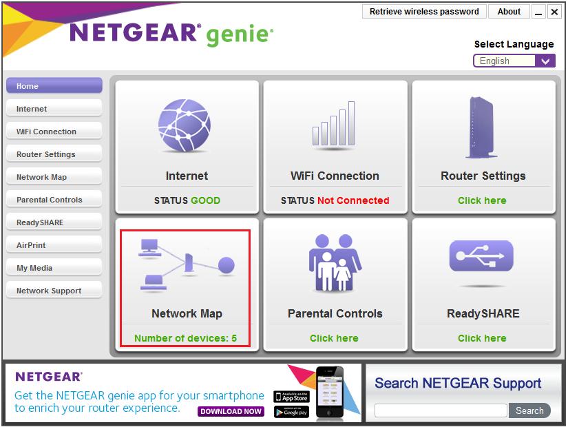 Turning off powerline adapter s LEDs using NETGEAR genie Desktop Using your NETGEAR genie Desktop, you can now turn on or off your powerline adapter s LEDs.