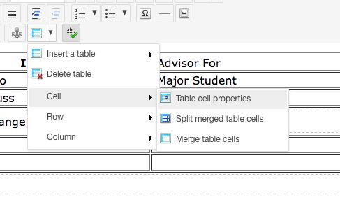 Add content to table: Set Cells to Header 1.