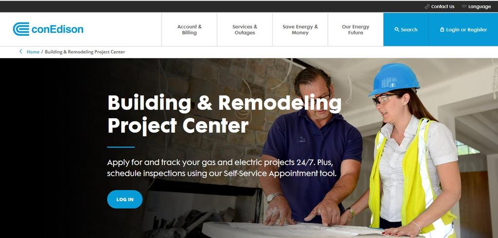 3. Accessing Project Center The Con Edison s Energy Services website can be accessed by navigating the to the following web link: http://www.coned.