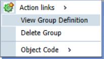 10. Repeat steps 3 9 above for each additional group you d like to create. In the example here, we ve also right-clicked and Excluded the Object Code Name column.