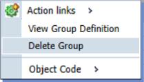 Viewing or Deleting Groups Once you ve created a group, you may have a need to view the values that are in the group. You might also wish to delete a group you ve created.