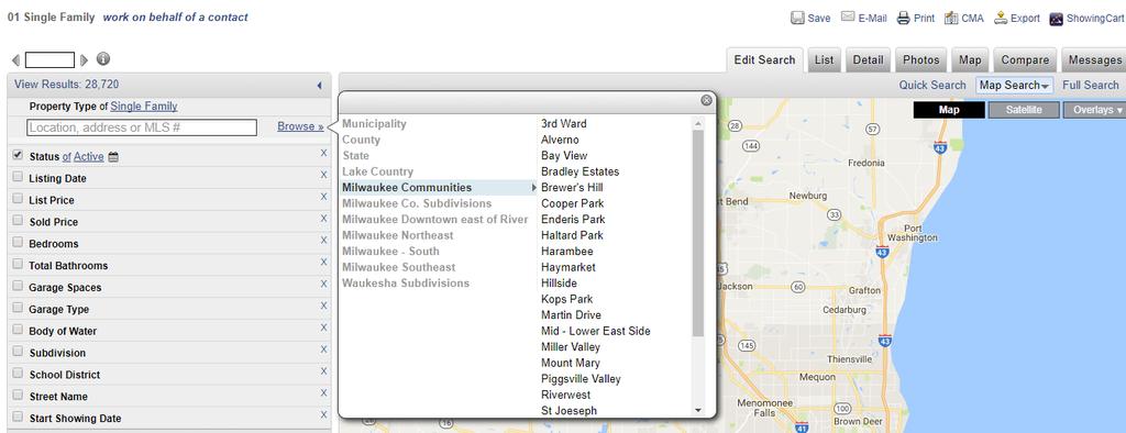 Using Map Overlays You can use your saved overlays with both Map Search and Quick Search.